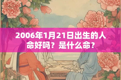 2006年1月21日出生的人命好吗？是什么命？