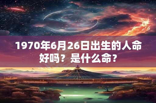 1970年6月26日出生的人命好吗？是什么命？