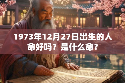 1973年12月27日出生的人命好吗？是什么命？