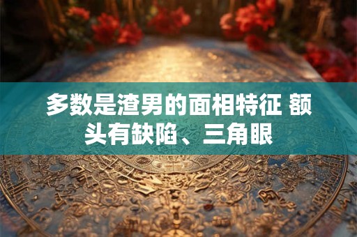 多数是渣男的面相特征 额头有缺陷、三角眼