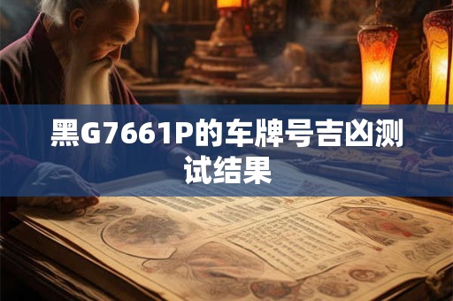 黑G7661P的车牌号吉凶测试结果