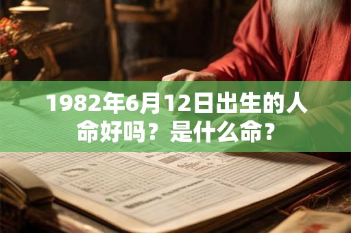 1982年6月12日出生的人命好吗？是什么命？
