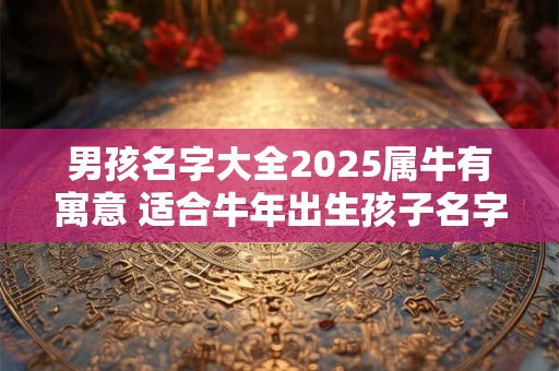 男孩名字大全2025属牛有寓意 适合牛年出生孩子名字