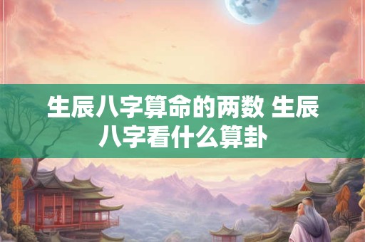 生辰八字算命的两数 生辰八字看什么算卦