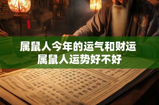 属鼠人今年的运气和财运 属鼠人运势好不好