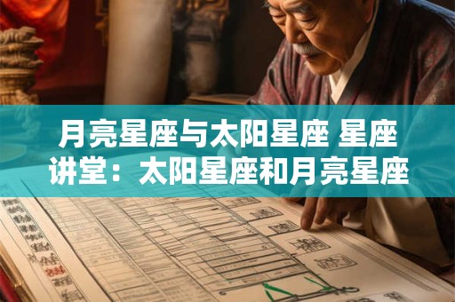 月亮星座与太阳星座 星座讲堂：太阳星座和月亮星座的区别