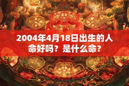 2004年4月18日出生的人命好吗？是什么命？