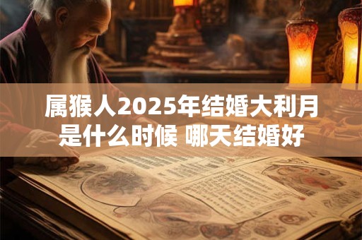 属猴人2025年结婚大利月是什么时候 哪天结婚好