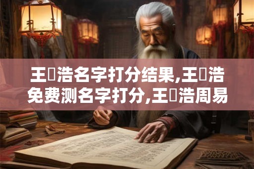 王錦浩名字打分结果,王錦浩免费测名字打分,王錦浩周易免费测名字打分
