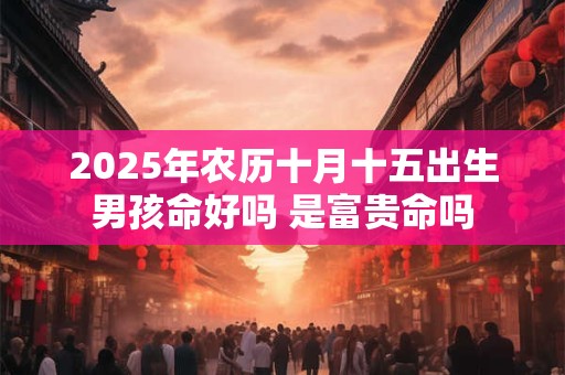 2025年农历十月十五出生男孩命好吗 是富贵命吗 2025年农历十月十五出生男孩命好吗 是富贵命吗