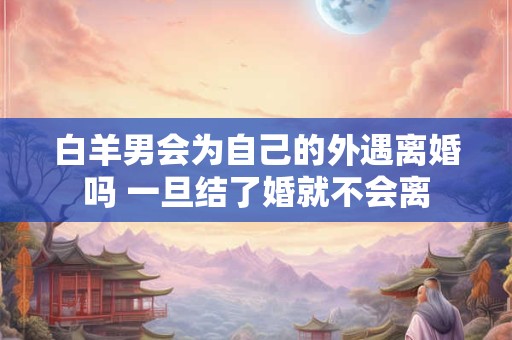 白羊男会为自己的外遇离婚吗 一旦结了婚就不会离