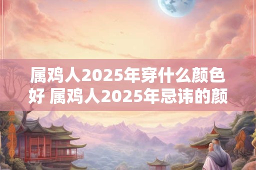 属鸡人2025年穿什么颜色好 属鸡人2025年忌讳的颜色