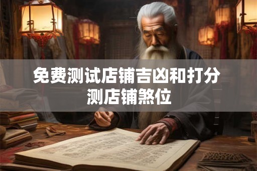 免费测试店铺吉凶和打分 测店铺煞位
