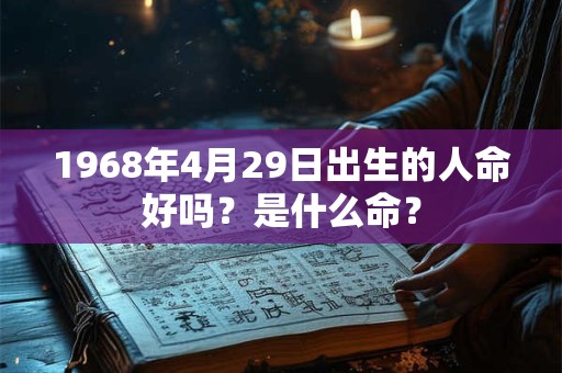 1968年4月29日出生的人命好吗？是什么命？
