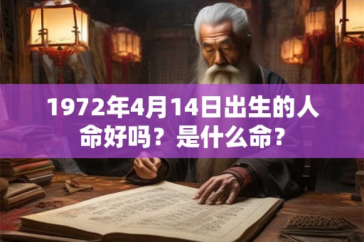 1972年4月14日出生的人命好吗？是什么命？