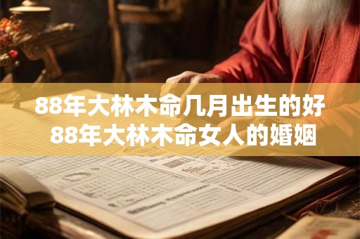 88年大林木命几月出生的好 88年大林木命女人的婚姻