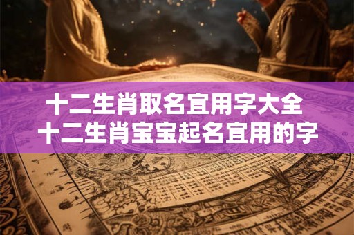 十二生肖取名宜用字大全 十二生肖宝宝起名宜用的字