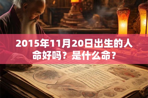 2015年11月20日出生的人命好吗？是什么命？
