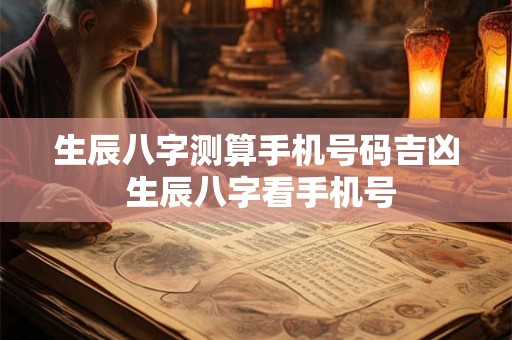 生辰八字测算手机号码吉凶 生辰八字看手机号