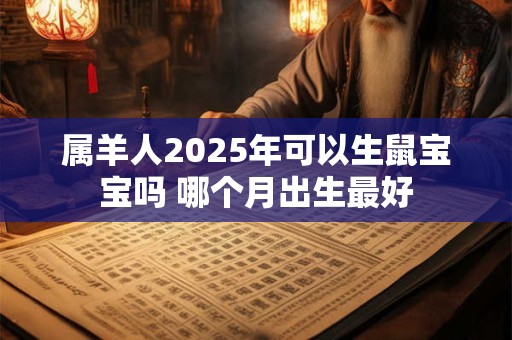 属羊人2025年可以生鼠宝宝吗 哪个月出生最好