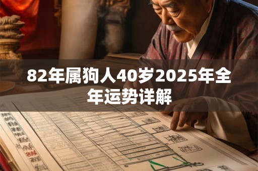 82年属狗人40岁2025年全年运势详解