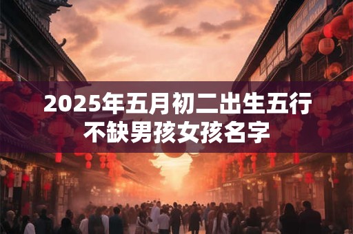 2025年五月初二出生五行不缺男孩女孩名字