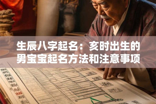 生辰八字起名：亥时出生的男宝宝起名方法和注意事项