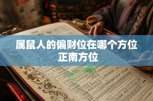 属鼠人的偏财位在哪个方位 正南方位