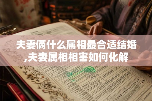 夫妻俩什么属相最合适结婚,夫妻属相相害如何化解