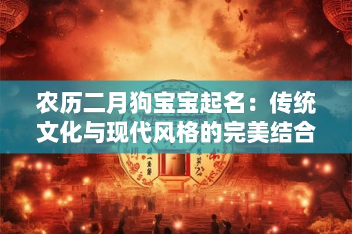 农历二月狗宝宝起名:传统文化与现代风格的完美结合 农历二月狗宝宝起名:传统文化与现代风格的完美结合