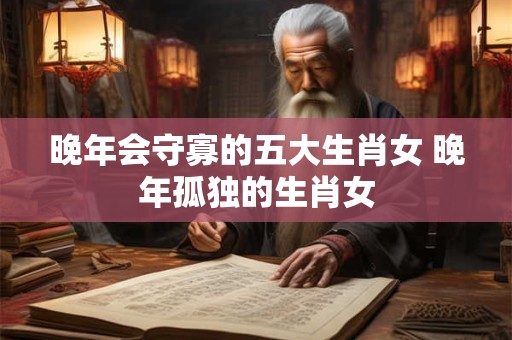 晚年会守寡的五大生肖女 晚年孤独的生肖女