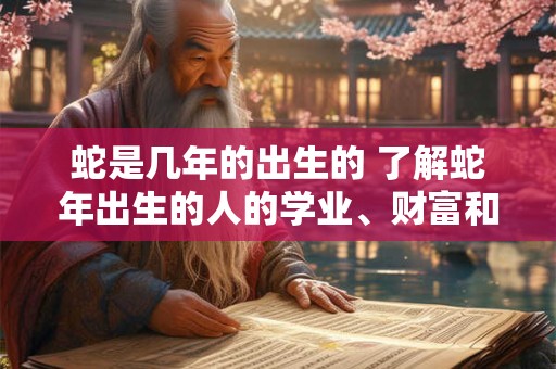 蛇是几年的出生的 了解蛇年出生的人的学业、财富和健康运势！
