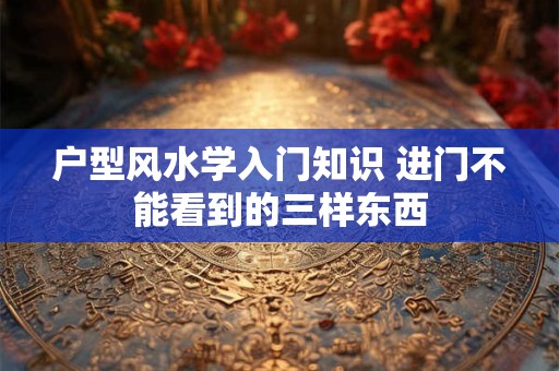 户型风水学入门知识 进门不能看到的三样东西