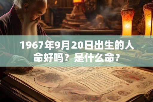 1967年9月20日出生的人命好吗？是什么命？