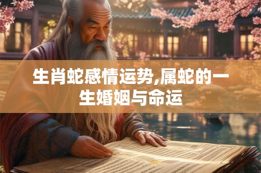 生肖蛇感情运势,属蛇的一生婚姻与命运