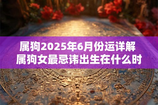 属狗2025年6月份运详解 属狗女最忌讳出生在什么时候