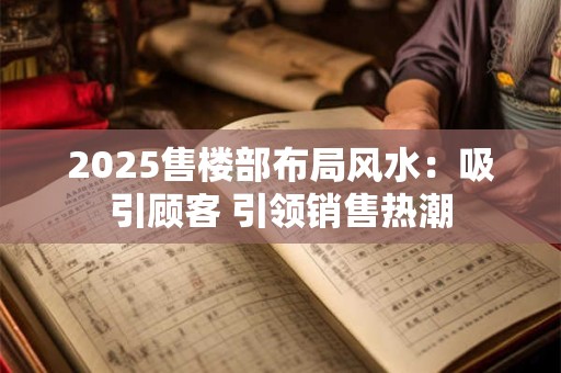 2025售楼部布局风水：吸引顾客 引领销售热潮