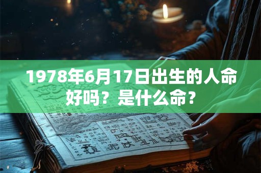 1978年6月17日出生的人命好吗？是什么命？