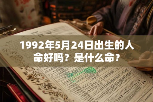 1992年5月24日出生的人命好吗？是什么命？
