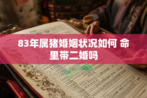 83年属猪婚姻状况如何 命里带二婚吗