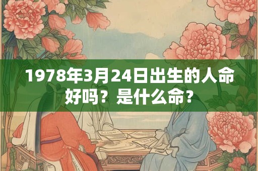 1978年3月24日出生的人命好吗？是什么命？