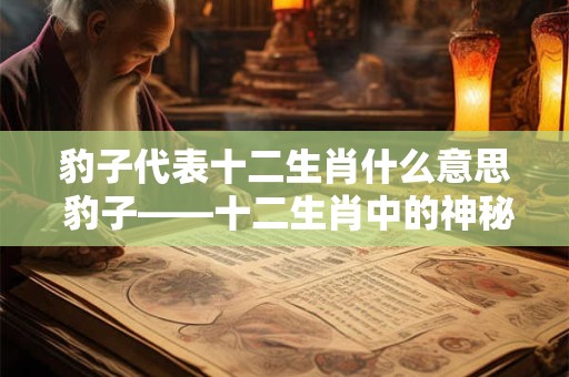 豹子代表十二生肖什么意思 豹子——十二生肖中的神秘猎手 豹子代表十二生肖什么意思 豹子——十二生肖中的神秘猎手