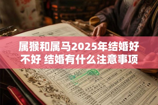 属猴和属马2025年结婚好不好 结婚有什么注意事项