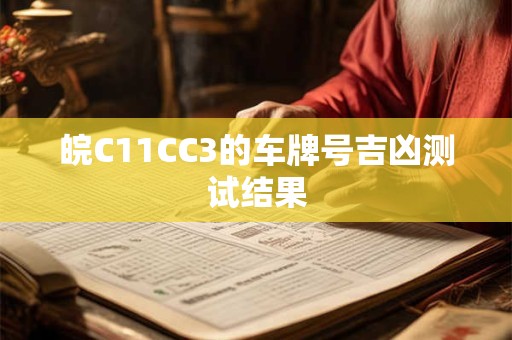 皖C11CC3的车牌号吉凶测试结果
