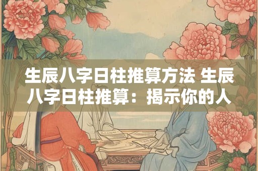 生辰八字日柱推算方法 生辰八字日柱推算:揭示你的人生秘密 生辰八字日柱推算方法 生辰八字日柱推算:揭示你的人生秘密