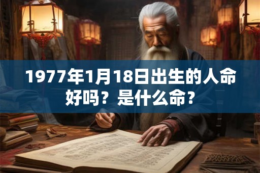 1977年1月18日出生的人命好吗？是什么命？