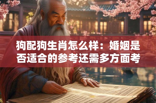 详细阅读:狗配狗生肖怎么样:婚姻是否适合的参考还需多方面考虑 狗配狗生肖怎么样:婚姻是否适合的参考还需多方面考虑