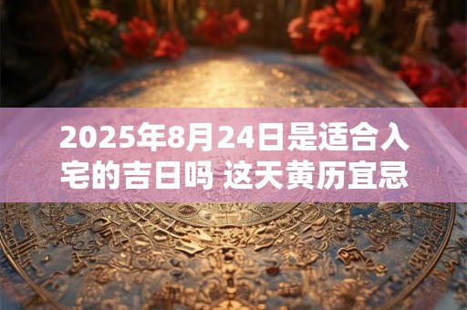 2025年8月24日是适合入宅的吉日吗 这天黄历宜忌