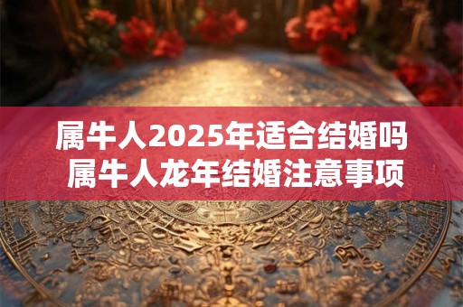 属牛人2025年适合结婚吗 属牛人龙年结婚注意事项