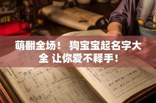 萌翻全场！ 狗宝宝起名字大全 让你爱不释手！